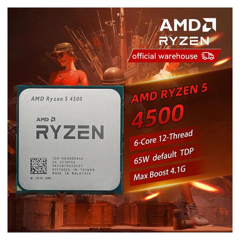 AMD RYZEN 5 4500 μ, ִ νƮ 4.1GHz CPU 100%, 6 ھ 12  , AM4 ũž PC ̸ μ ŰƮ, ǰ